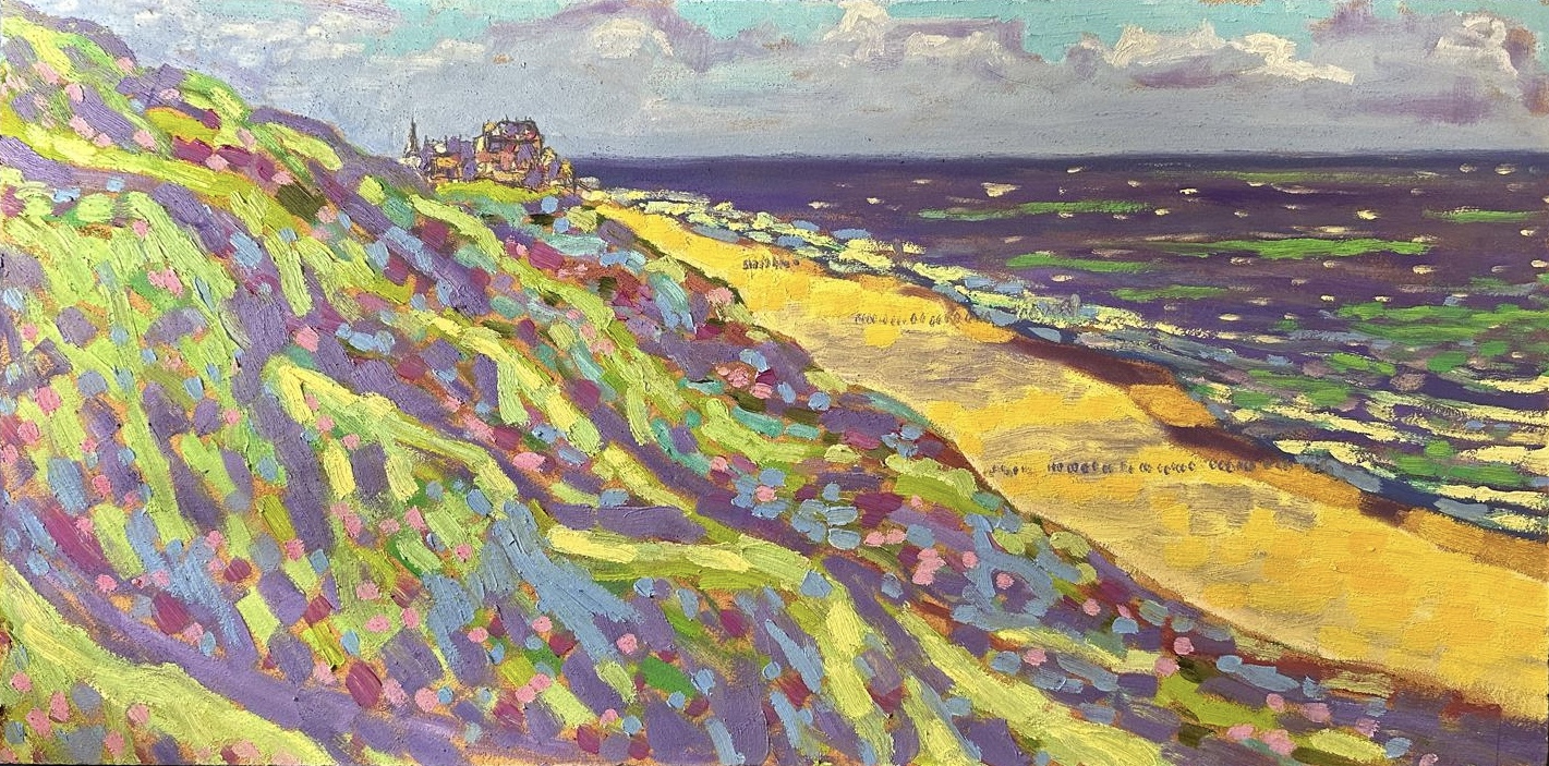 Domburg, 2015 - olieverf op paneel, 42 x 81 cm, particuliere collectie