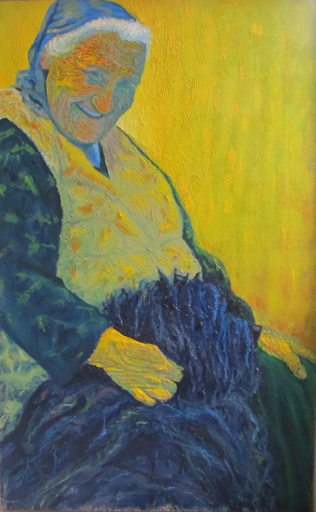 Oma Fazekas, 2004 - olieverf op paneel, 126 x 78 cm, particuliere collectie