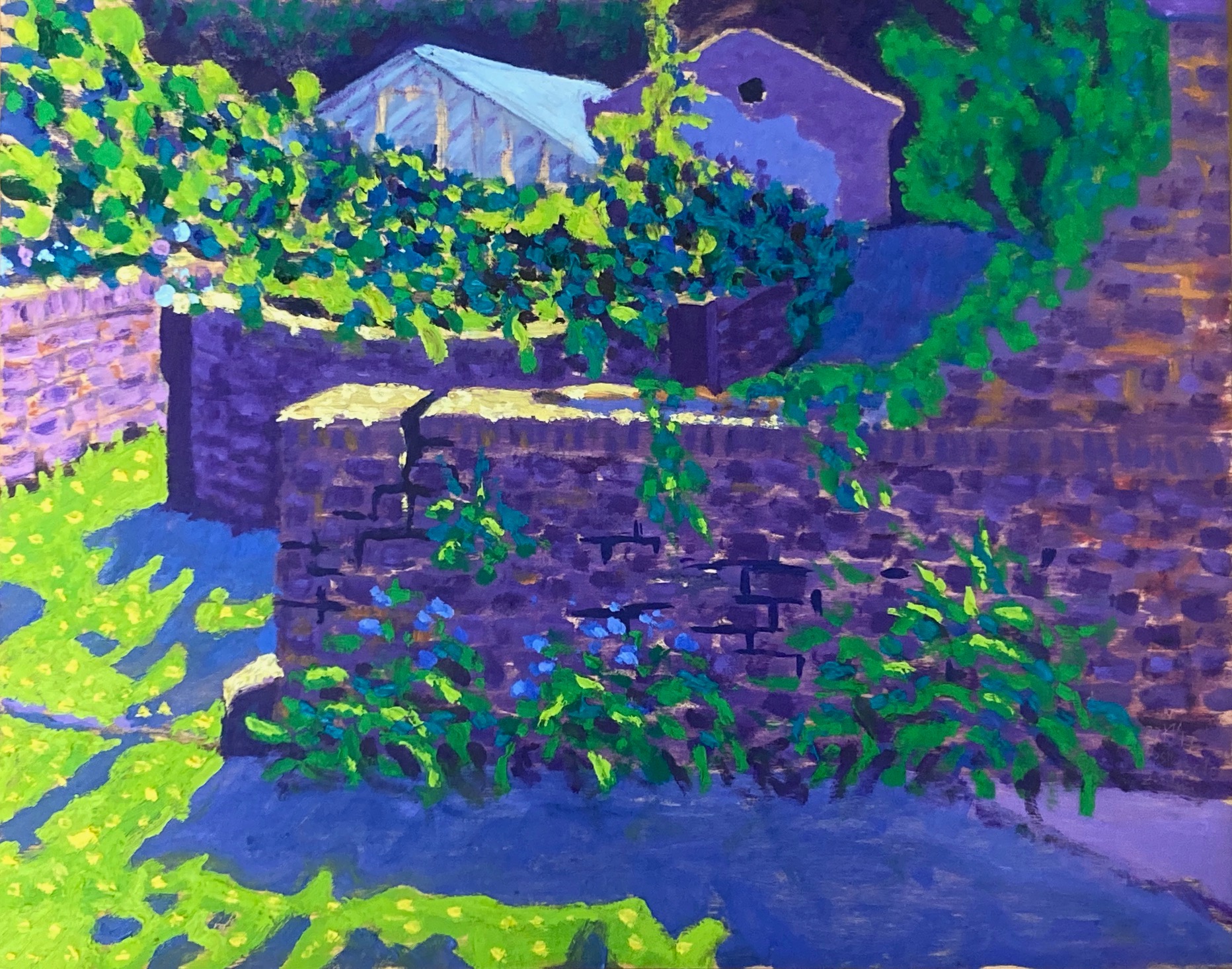 Oude moestuin Zeeduin, 2009 - olieverf op paneel, 27 x 34 cm, particuliere collectie