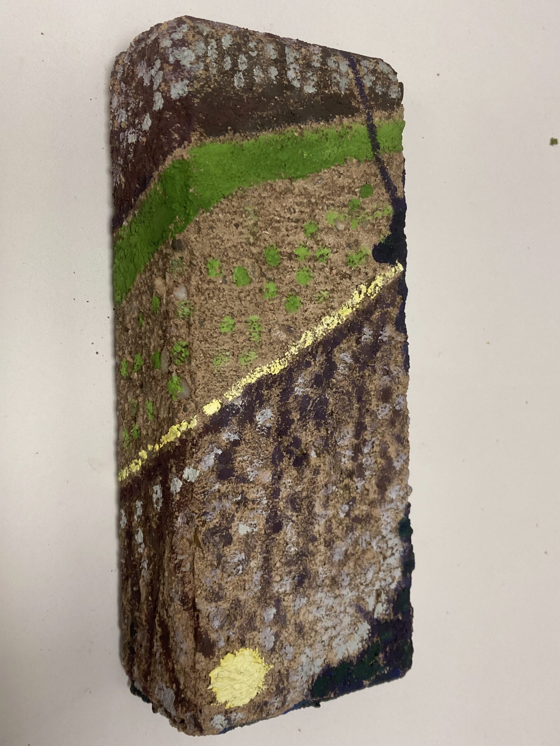 Tuin Domburg, 2008 - olieverf op steen, 8 x 20 x 5 cm