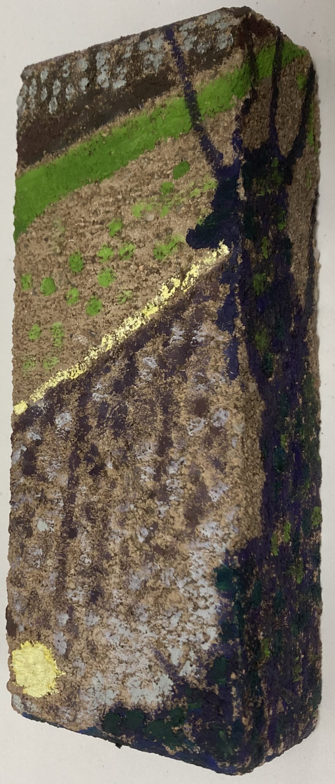 Tuin Domburg, 2008 - olieverf op steen, 8 x 20 x 5 cm