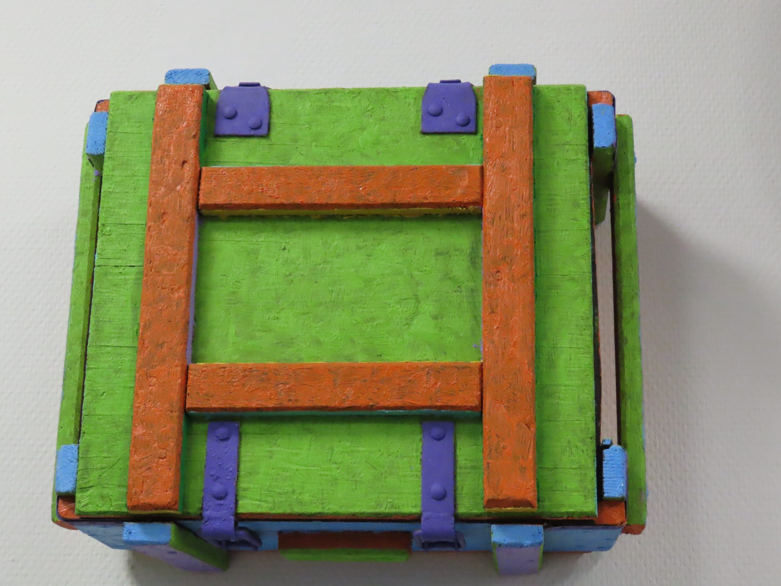 Legerkist, 2006 - olieverf op hout, 41 x 41 x 17 cm