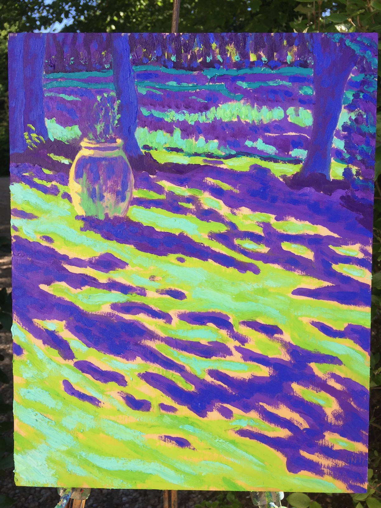 Tuin Zeeduin, 2009 - olieverf op paneel, particuliere collectie