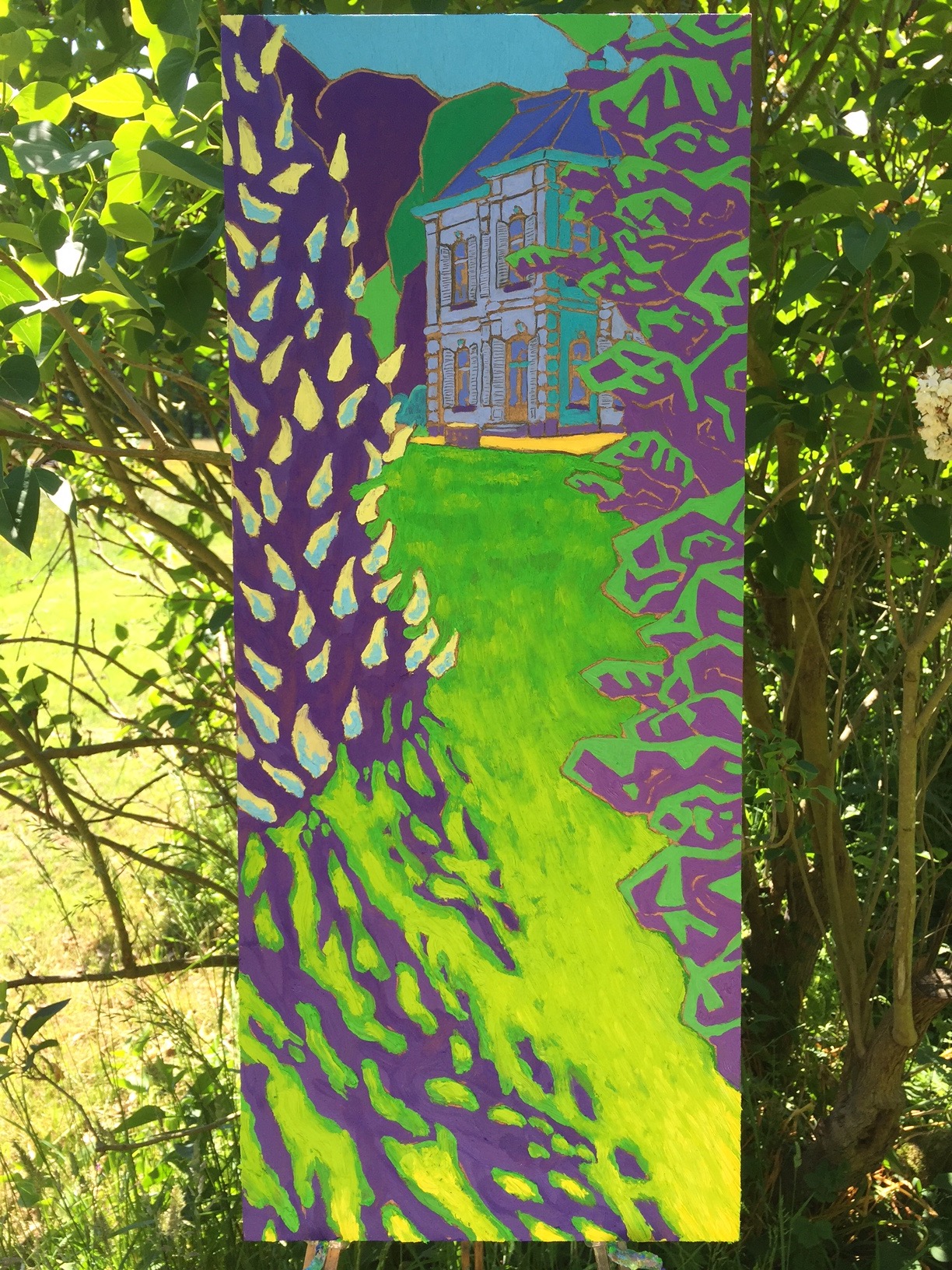 Huis Zeeduin 2009 - olieverf op paneel, particuliere collectie