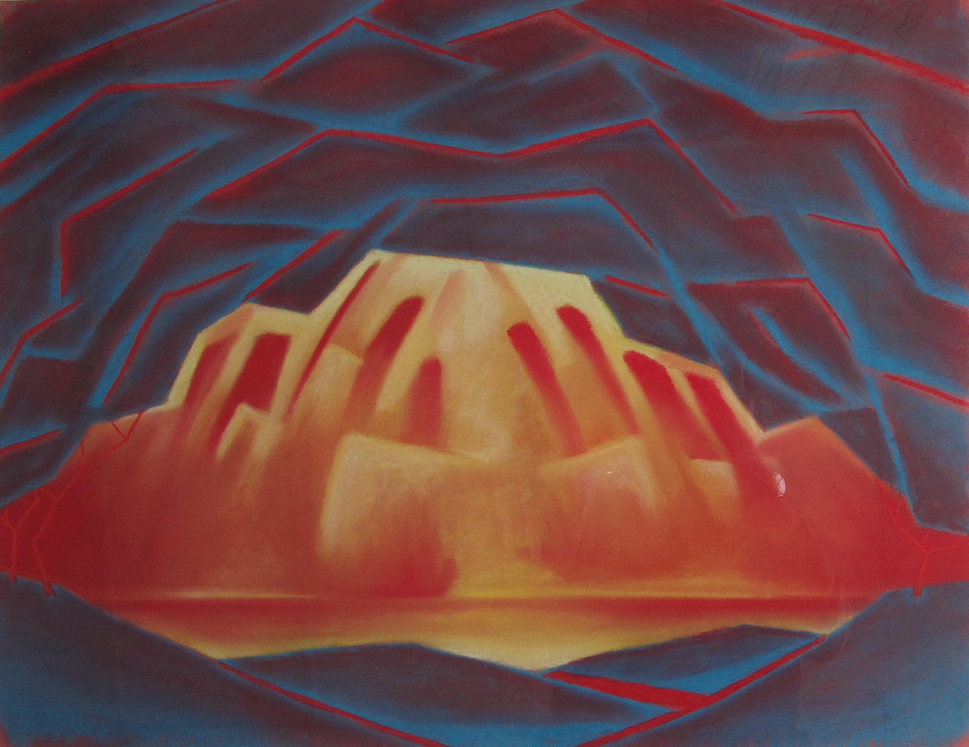 Impressie V (De Manteling), 2012 - pastel op papier, 50 x 65 cm