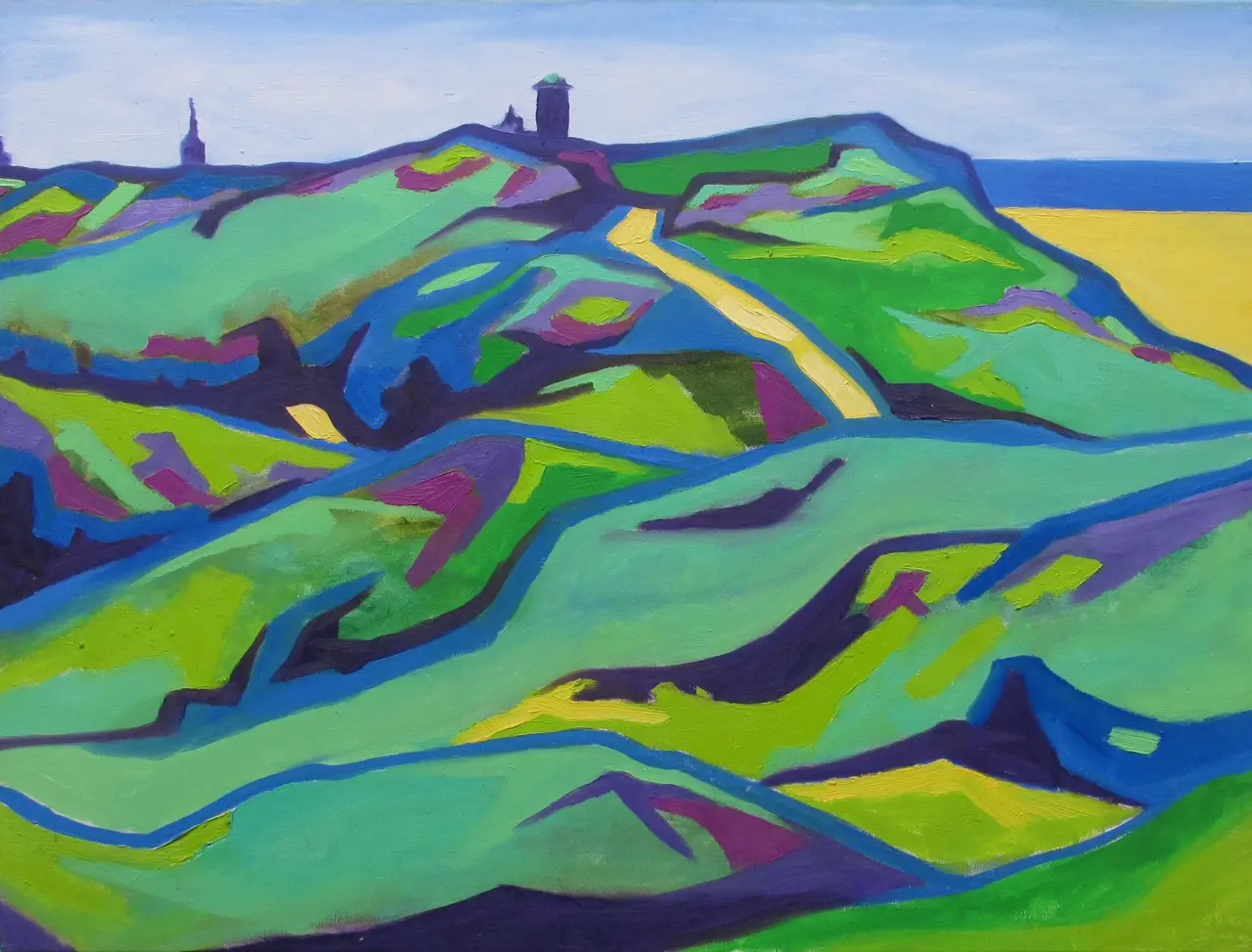 In de middag te Domburg, 2009 - olieverf op paneel, 60 x 80 cm, particuliere collectie