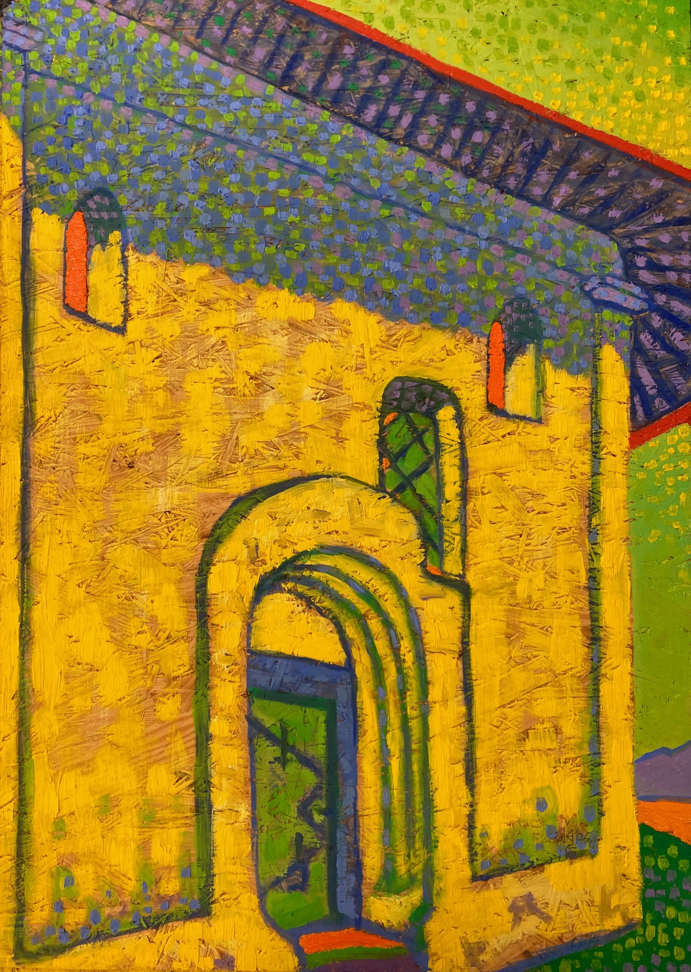 Kapelletje in Buzsák, 2006 - olieverf op paneel, 60 x 42.5 cm