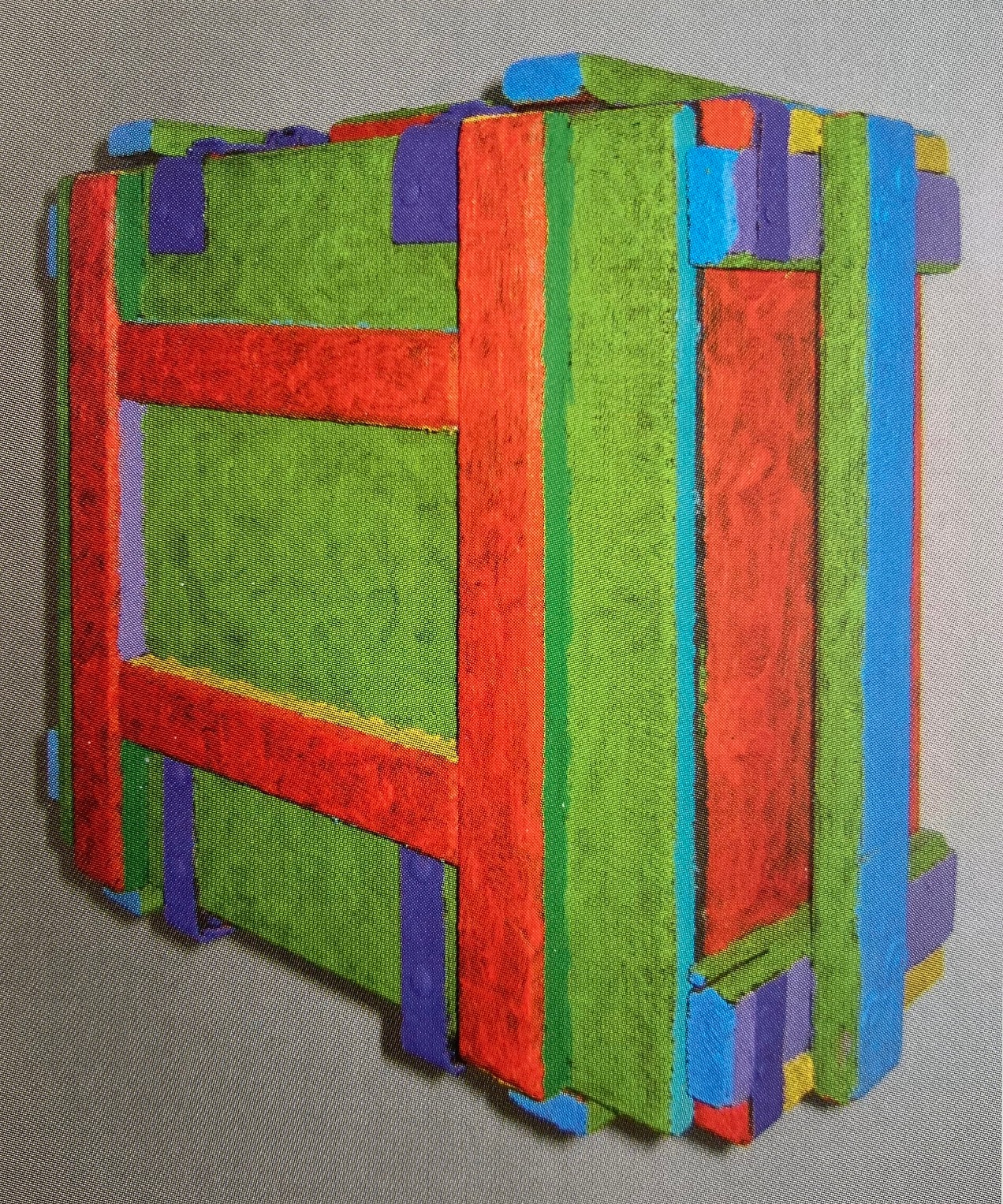 Legerkist, 2006 - olieverf op hout, 41 x 41 x 17 cm