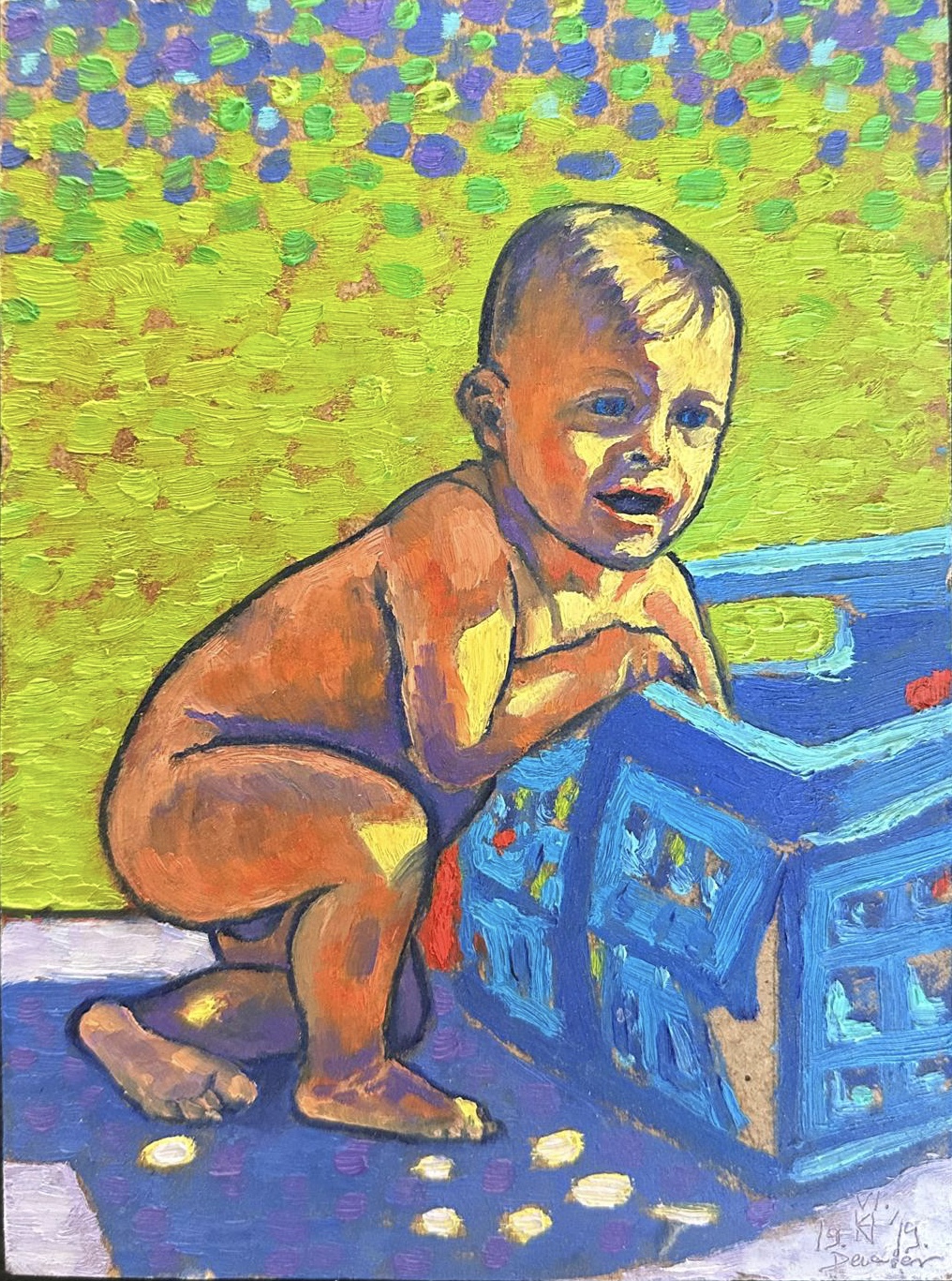 Lörinc, 2019 - olieverf op paneel, 18 x 13.5 cm, particuliere collectie