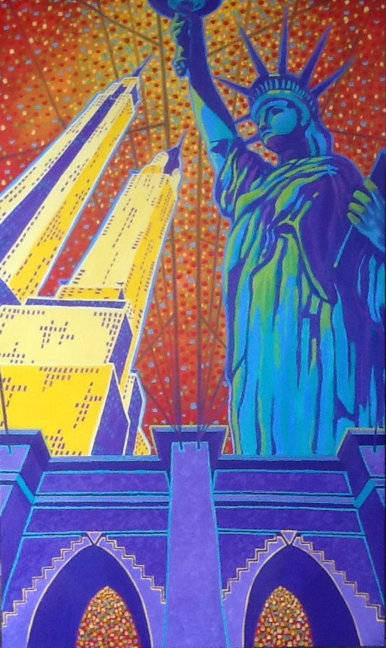 Miss Liberty I, 2014 - olieverf op doek, 210 x 125 cm