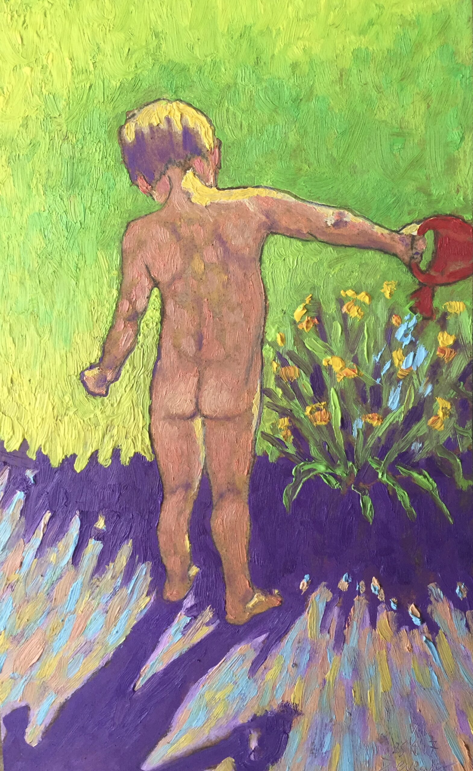 Puna, 2017, olieverf op paneel, 23 x 14 cm, particuliere collectie