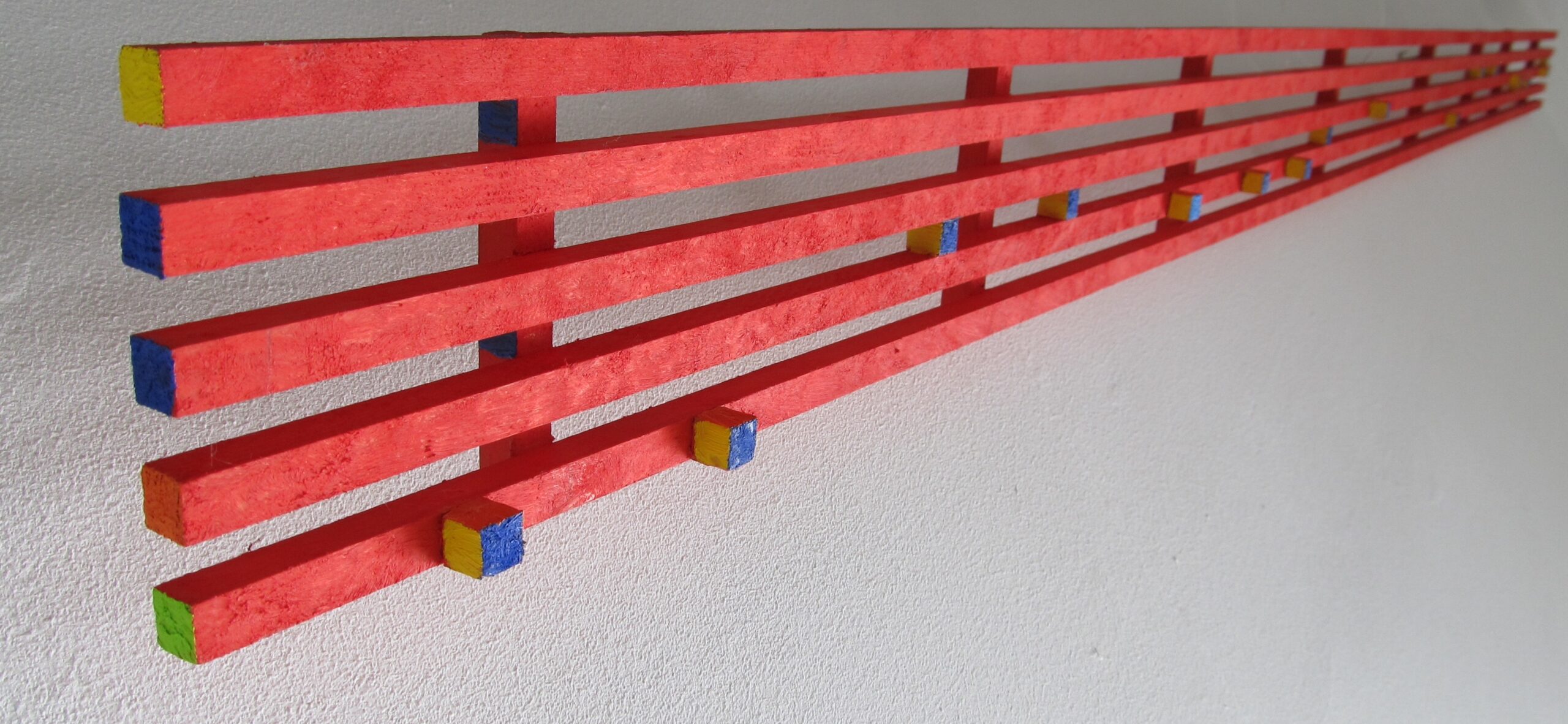 Tristan und Isolde, 2006 - olieverf op hout, 11 x 210 x 4 cm