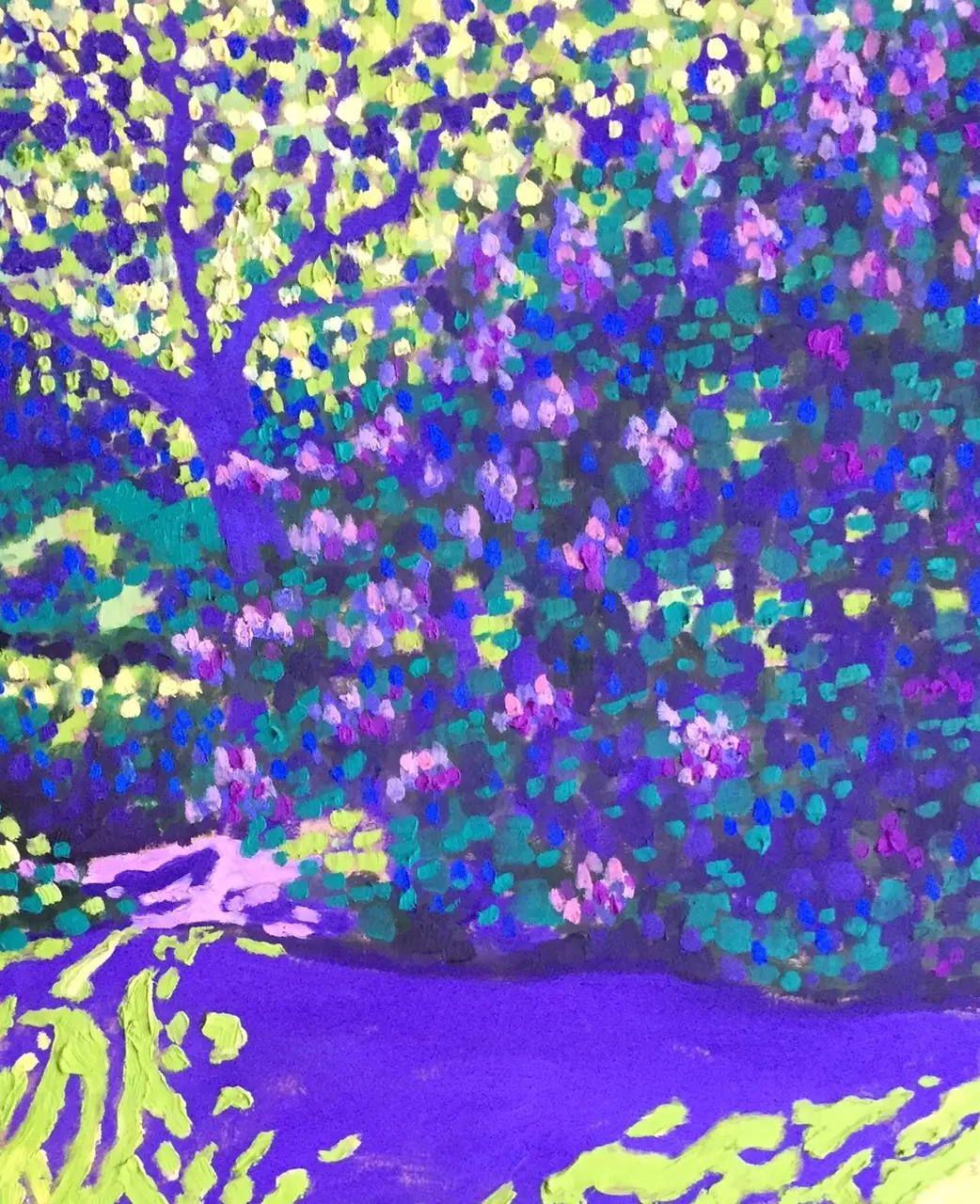 Tuin (Seringenstruik), 2009 - olieverf op paneel, 48.5 x 41 cm, particuliere collectie