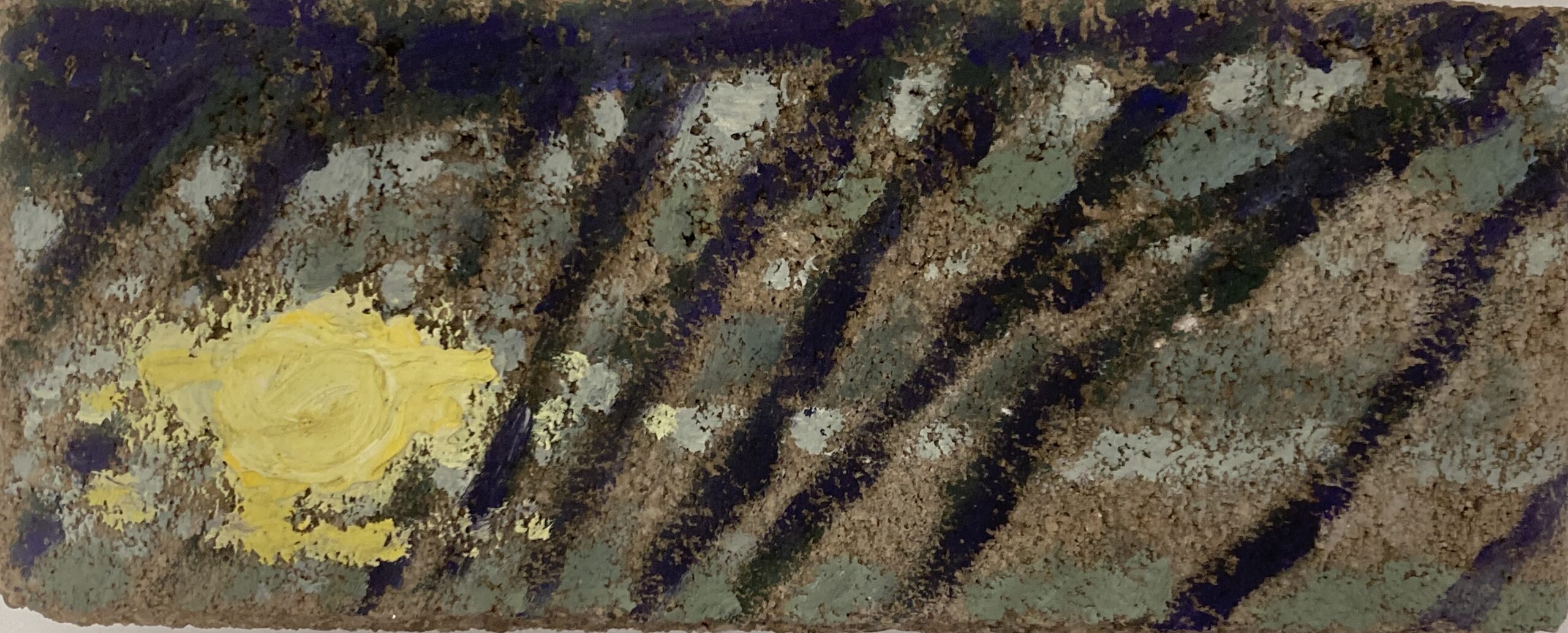 Tuin in Domburg, 2008 - olieverf op steen, 8 x 20 x 5 cm