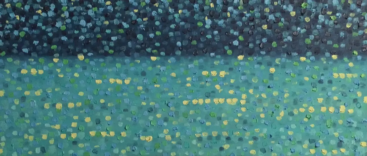 Zee bij Vlissingen, 2003 - olieverf op paneel, 26 x 60 cm