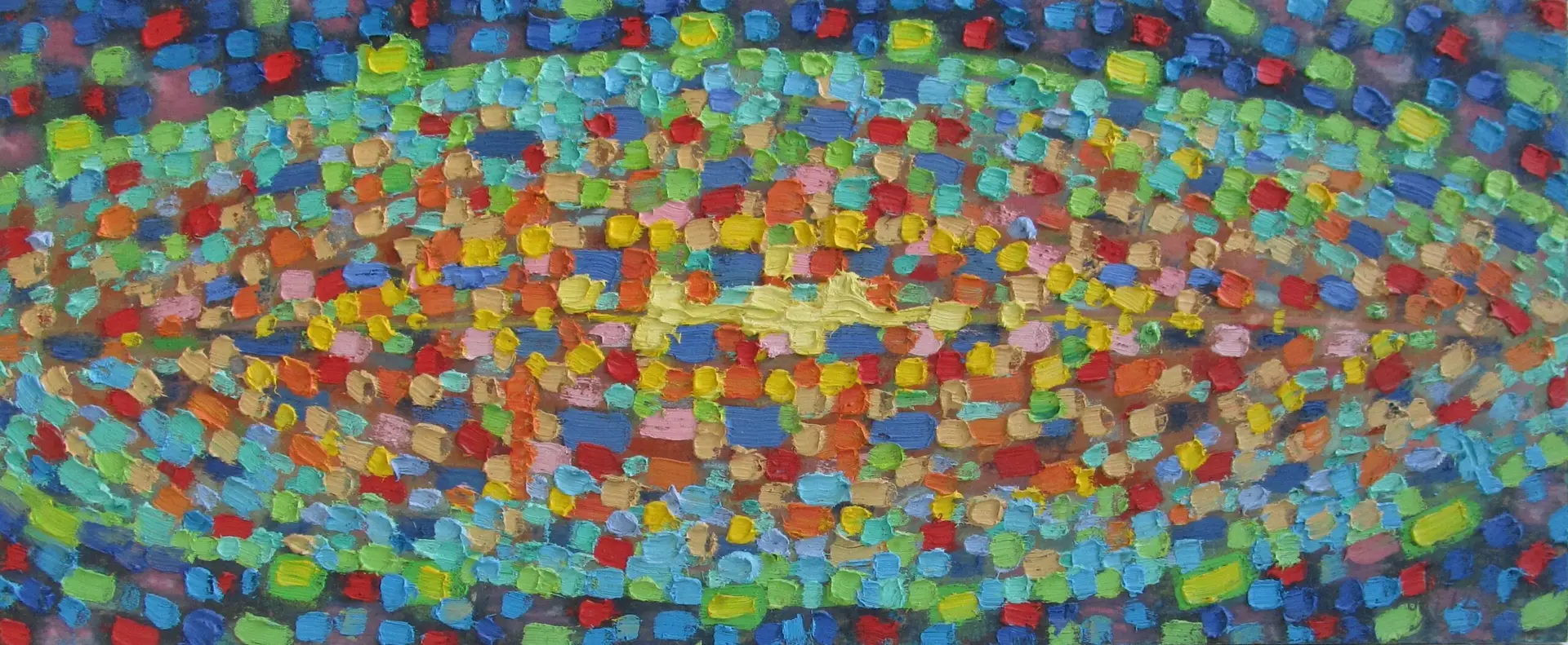 Zee rond het middaguur, 2003 - olieverf op paneel, 22.5 x 54 cm