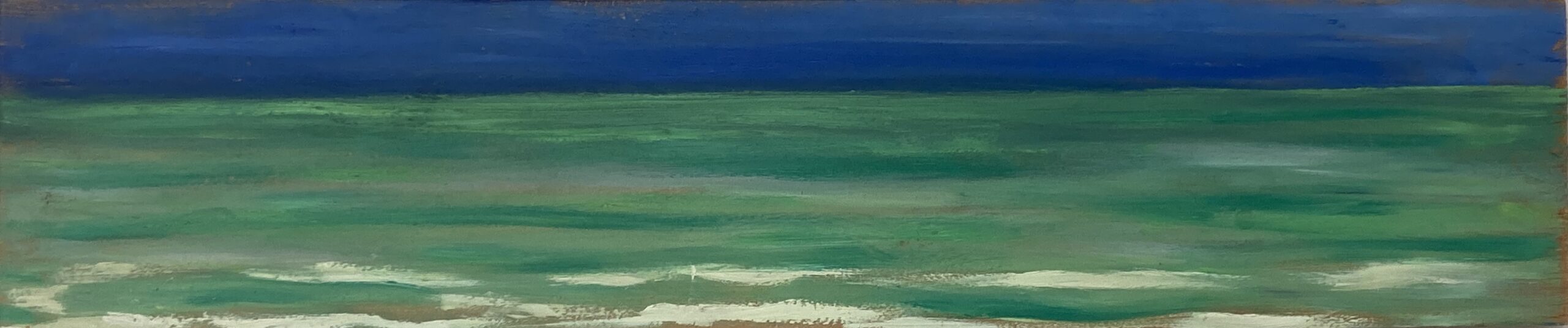 Zeestudie, 2008 - olieverf op paneel, 13.5 x 63 cm