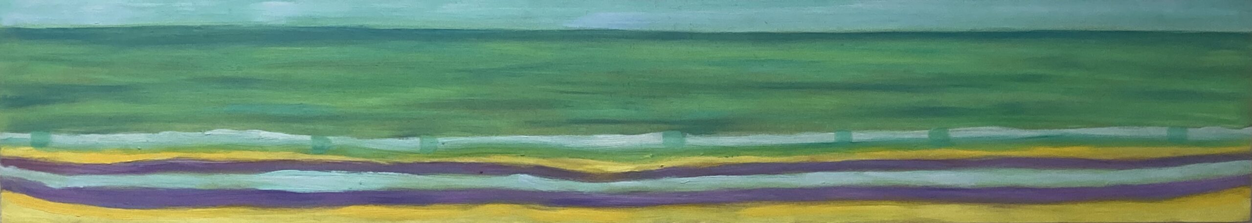 Zeestudie, 2009 - olieverf op paneel, 20 x 110 cm