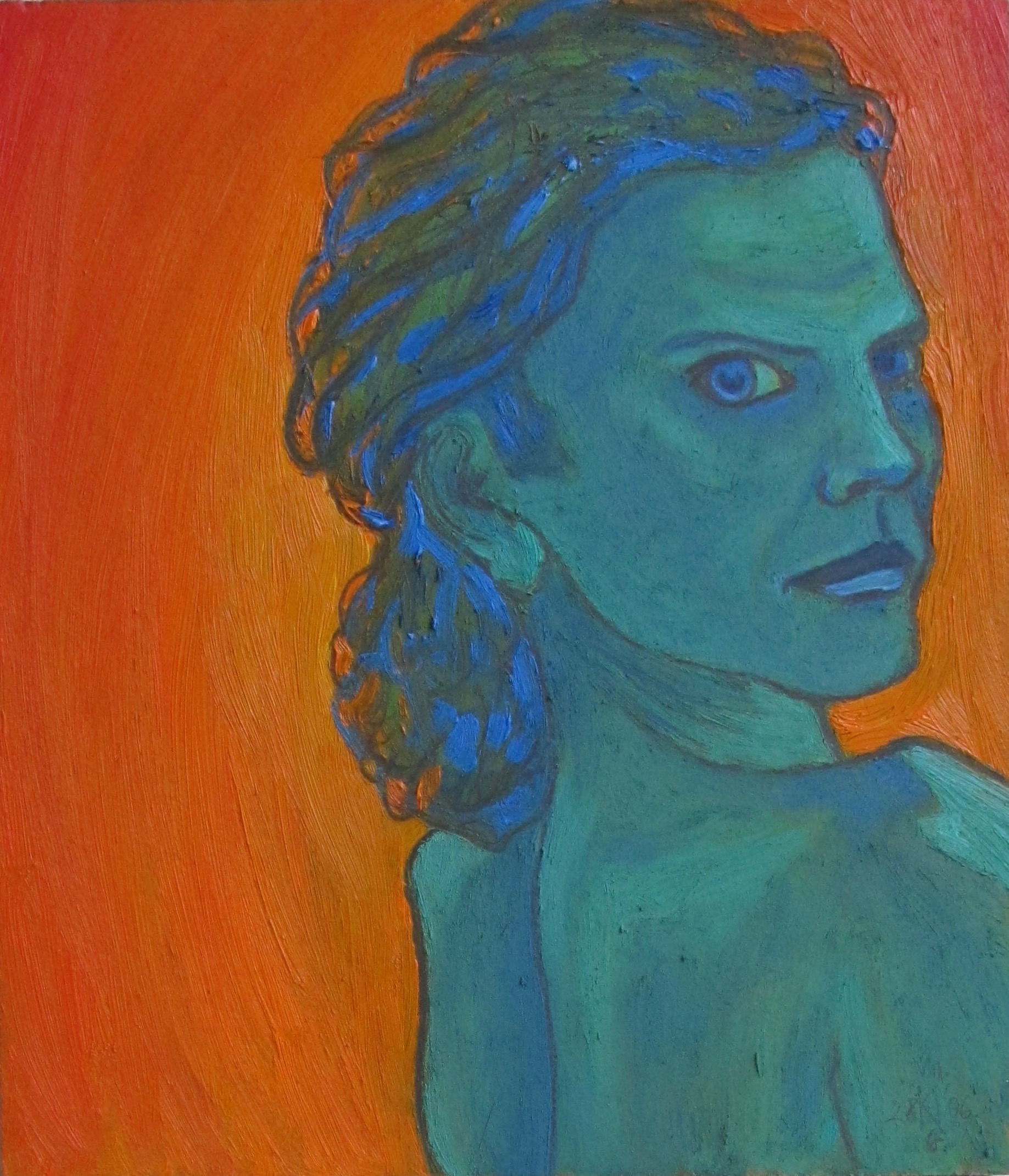 Zelfportret, 2006 - olieverf op paneel, 33 x 28.5 cm.