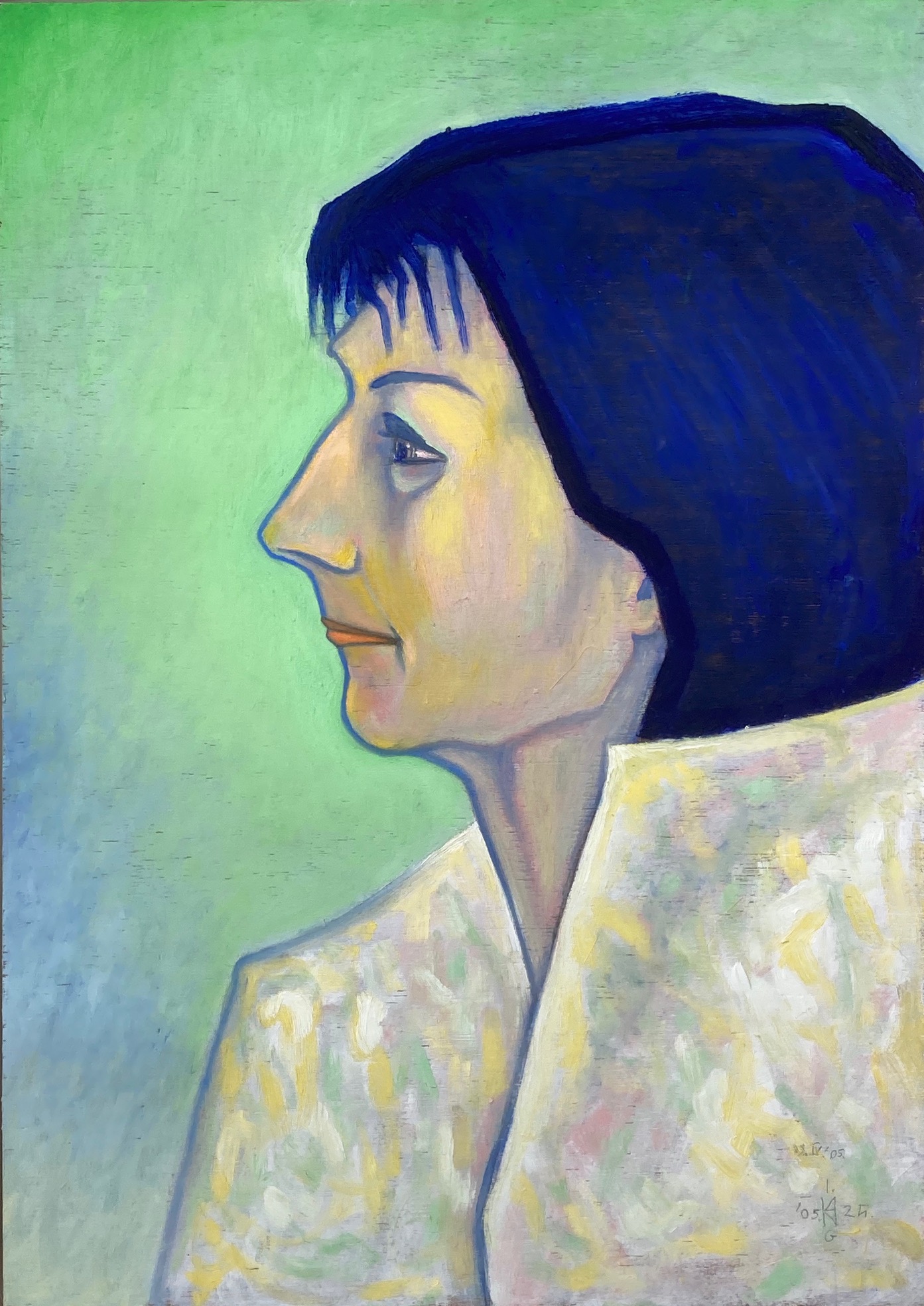 Zsuzsi, 2005 - olieverf op paneel, 63 x 56 cm, particuliere collectie