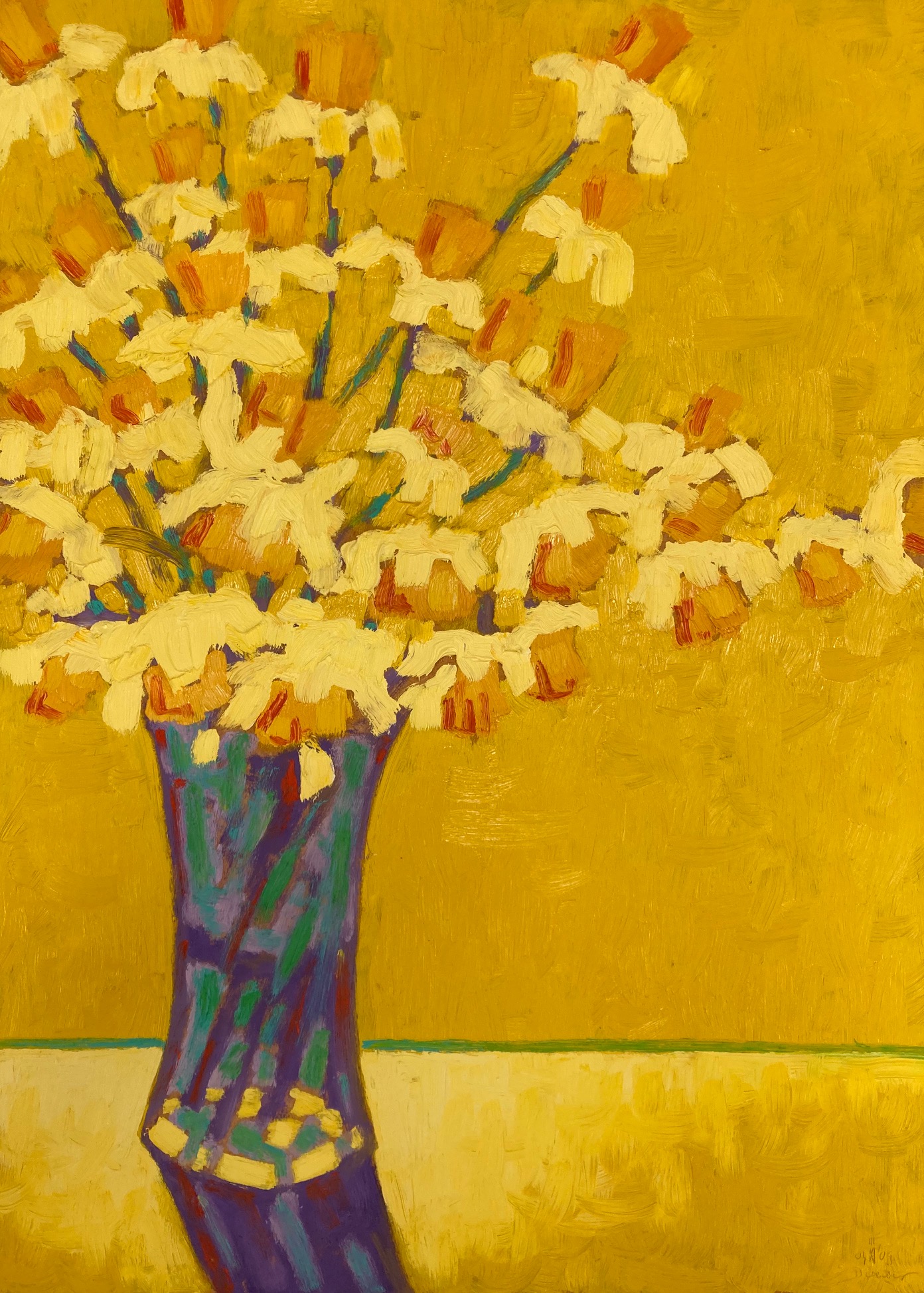 Narcissen II, 2009 - olieverf op paneel, 61 x 43 cm